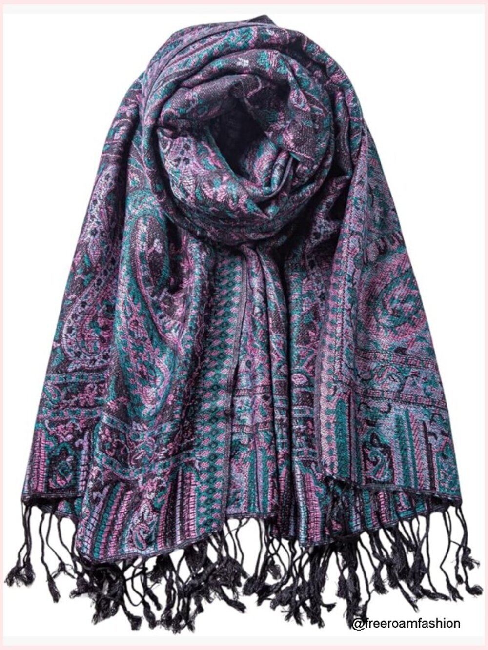 Soft Silky Reversible Rave Scarf Shawl Wrap Pashmina Feel Unisex